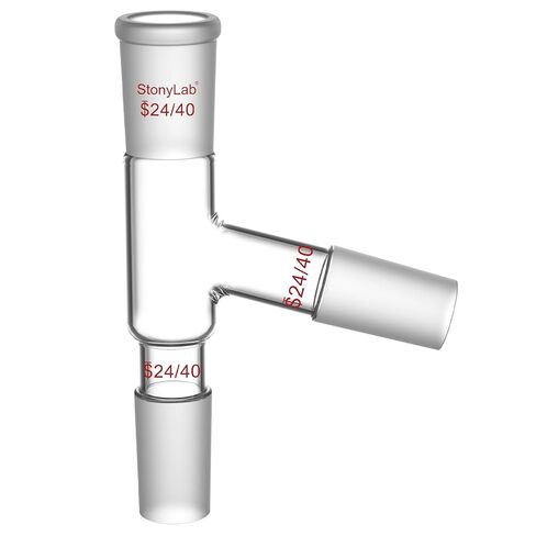 stonylab Glass Adapter, Borosilicate Glass 3 Way Distilling Adapter with 24/40 Joints Lab Glassware for Distillation Apparatus in Saudi Arabia