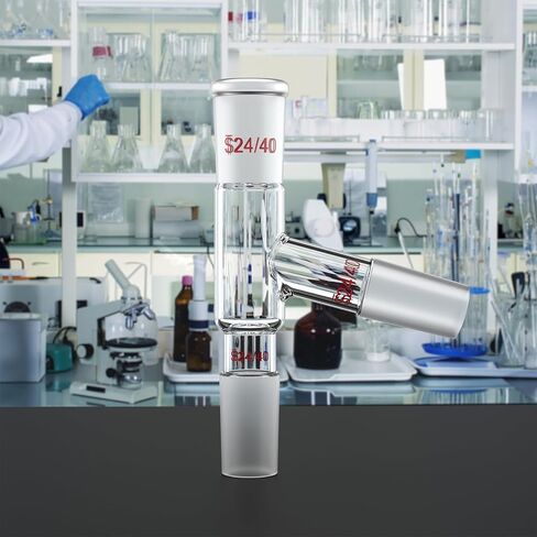 stonylab Glass Adapter, Borosilicate Glass 3 Way Distilling Adapter with 24/40 Joints Lab Glassware for Distillation Apparatus in Saudi Arabia