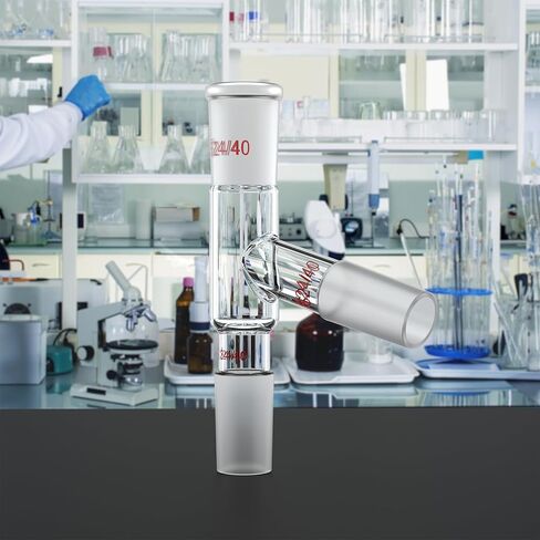 stonylab Glass Adapter, Borosilicate Glass 3 Way Distilling Adapter with 24/40 Joints Lab Glassware for Distillation Apparatus in Saudi Arabia