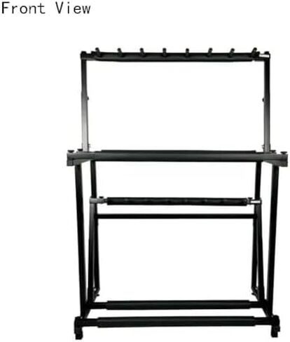 رف تخزين مضارب كرة الريشة، رف مضرب تنس قائم على الأرض، مضارب تنس فولاذية شديدة التحمل/رف تخزين مضارب كرة الريشة، ارتفاع قابل للتعديل، حامل عرض الكمان/الجيتار للبيع بالتجزئة in Kuwait