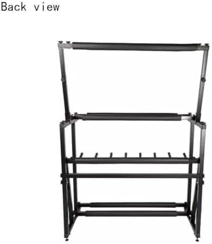 رف تخزين مضارب كرة الريشة، رف مضرب تنس قائم على الأرض، مضارب تنس فولاذية شديدة التحمل/رف تخزين مضارب كرة الريشة، ارتفاع قابل للتعديل، حامل عرض الكمان/الجيتار للبيع بالتجزئة in Kuwait