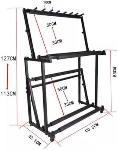 Floor-Standing Tennis Racket Rack, Heavy Duty Steel Tennis Rackets/Badminton Rackets Storage Rack, Height Adjustable, Violin/Guitar Display Stand in Saudi Arabia