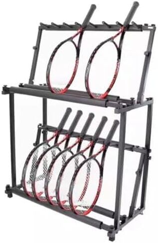 Floor-Standing Tennis Racket Rack, Heavy Duty Steel Tennis Rackets/Badminton Rackets Storage Rack, Height Adjustable, Violin/Guitar Display Stand in Saudi Arabia