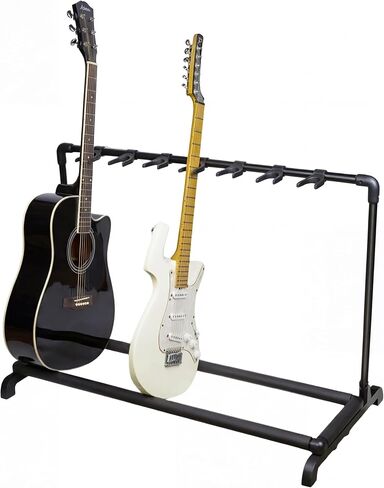 PrecisionAuto Collapsible Multi Guitar Stand Rack, Holds 5 Acoustic, Electric & Bass Guitars, Metal Guitar Holder with Non-Slip Rubber Padding, Portable Storage Display for Home Stage Studio in Saudi Arabia