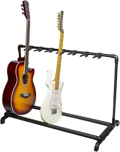 PrecisionAuto Multiple Guitar Stand, 7 Holder Multi Guitar Rack with Folding Design, Display Guitar Display Rack with Thick Rubber Padding Guitar Holder for Classical Acoustic Electric Bass in Saudi Arabia