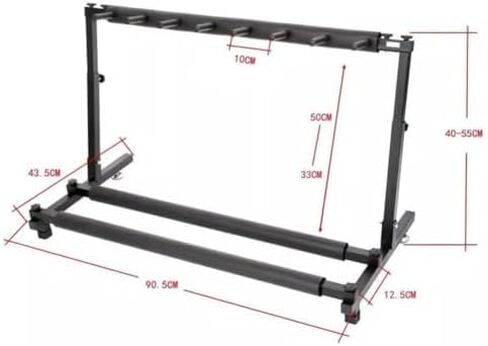 رف مضارب تنس قائم على الأرض، مضارب تنس فولاذية شديدة التحمل/رف تخزين مضارب كرة الريشة، ارتفاع قابل للتعديل، حامل عرض الكمان/الجيتار in Kuwait