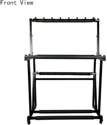 رف تخزين مضرب التنس، حامل مضرب تنس قابل للتعديل بارتفاع، رف تخزين كبير بطبقتين، لمضارب التنس/مضرب كرة الريشة/الكمان/الجيتار in Kuwait