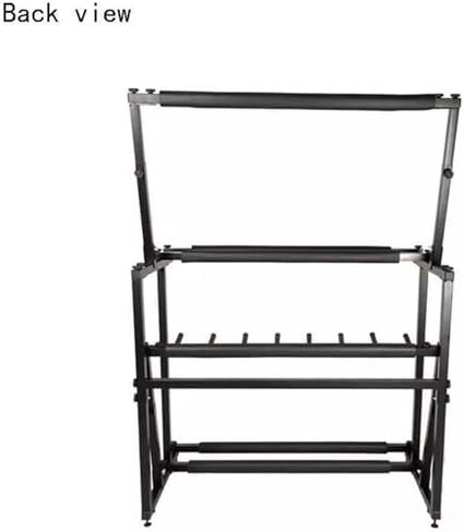 رف تخزين مضرب التنس، حامل مضرب تنس قابل للتعديل بارتفاع، رف تخزين كبير بطبقتين، لمضارب التنس/مضرب كرة الريشة/الكمان/الجيتار in Kuwait