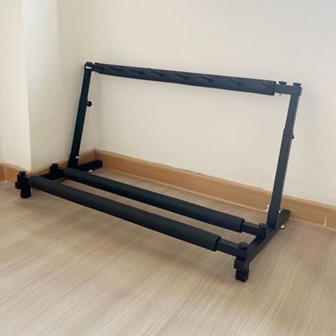 منظم حامل مضارب كرة الريشة شديد التحمل، سعة كبيرة، حامل عرض معدني تجاري، رف تخزين قابل للطي لمضارب التنس/الكمان/القيثارة/القيثارات in Kuwait