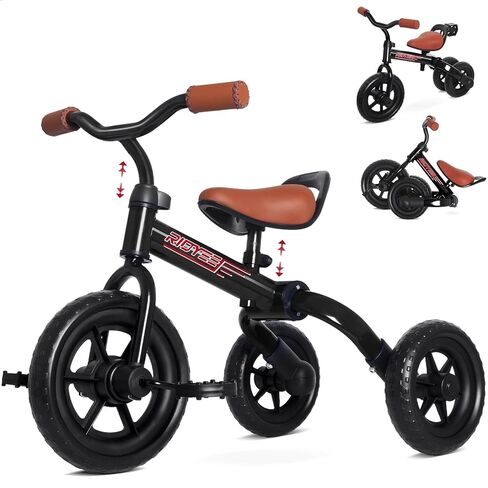 3-in-1 Foldable Tricycle and Balance Bike for Toddlers 2 to 5 Years, Tricycle for 2 Years with Adjustable Handlebar and Seat, Tricycles for 3-5 Years with DIY Plate, White in Saudi Arabia