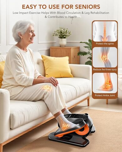 Under Desk Elliptical Exercise Machine, Electric Leg Exerciser As Seen On TV, 12 Speed Foot Exerciser While Sitting for Seniors, Portable Mini Seated Pedal Exerciser for Home Office in Kuwait