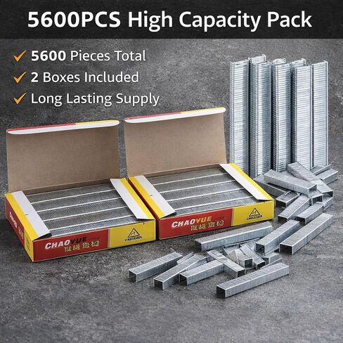 1003J دبابيس مجلفنة على شكل حرف U، 20 قياس 1/8 بوصة، عدد 5600 مع صندوق تخزين، متوافقة مع معظم البنادق الأساسية لأعمال النجارة والمفروشات والأعمال اليدوية in Kuwait