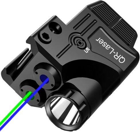 3 في 1 مزيج من ضوء الليزر الأزرق الأخضر ، 800 مشهد ليزر المصباح التكتيكي ، بطارية قابلة لإعادة شحن USB مدمجة ، وعوارض ليزر LED تكتيكية قابلة للتعديل للمسدسات مع السكك الحديدية مع السكك الحديدية in Kuwait