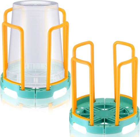 قطعتان من حامل الأكواب البلاستيكي القابل للسحب لحامل عصير الليمون، منظم سطح الطاولة قابل للتوسيع يناسب الأكواب القياسية والأوعية الصغيرة ورف تصريف الأطباق وصينية تخزين لمطعم خزانة المطبخ in Kuwait