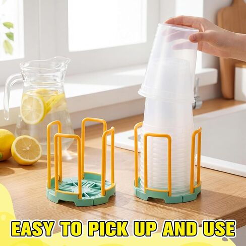 قطعتان من حامل الأكواب البلاستيكي القابل للسحب لحامل عصير الليمون، منظم سطح الطاولة قابل للتوسيع يناسب الأكواب القياسية والأوعية الصغيرة ورف تصريف الأطباق وصينية تخزين لمطعم خزانة المطبخ in Kuwait