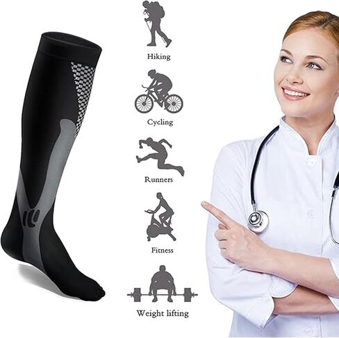 Compression Socks for Men, 20-30 mmHg Athletic Compression Socks for Men Running Hiking Sports in Saudi Arabia