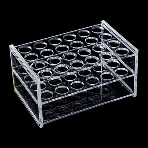 Acrylic Test Tube Holder 24 Holes Centrifuge Tubes Holder Round Bottom Tubes Container Cylinder Tube Display Racks for Laboratory Exhibition Bar Hole: 0.66 Inch Diameter in Saudi Arabia