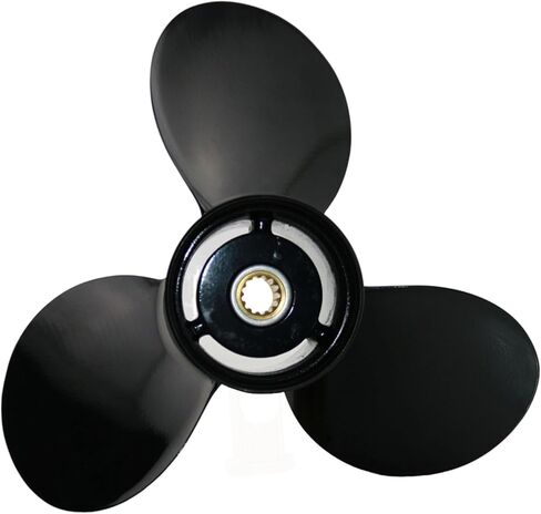 Boat Propeller 13 Spline Tooth for Johnson Evinrude OMC 40-140HP, 14x9 14x11 13 3/4x13 13 1/2x15 13 1/4x17 13.2x19 13.2x21 Pitch, 3-Blade Aluminum Replacement for BRP Stern Drive Outboard in Kuwait