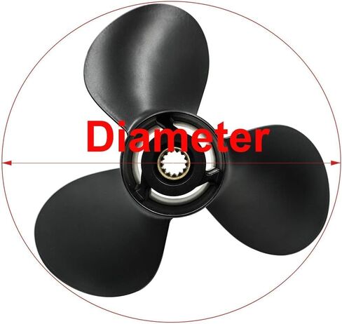 مروحة خارجية مصنوعة من الألومنيوم لمحركات ميركوري 30-70 حصان، 13 سنًا خددًا، RH... (D:10 1/2" P:13") in Kuwait