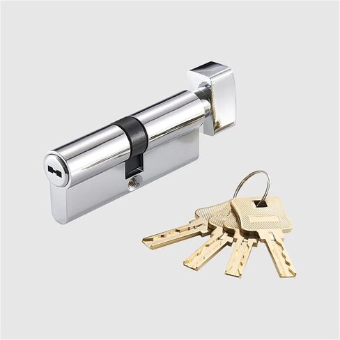 Cylinder Door Lock Barrel 75mm Brass Made 1Pcs(Gold-No Key) in Saudi Arabia