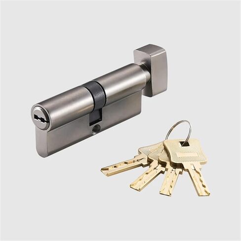 Cylinder Door Lock Barrel 75mm Brass Made 1Pcs(Gold-No Key) in Saudi Arabia