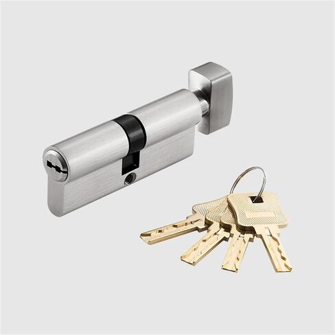 Cylinder Door Lock Barrel 75mm Brass Made 1Pcs(Gold-No Key) in Saudi Arabia