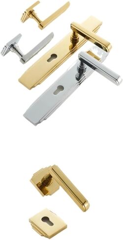 Brass Door Lock Set Shiny Gold Bright Chrome Interior 1Pcs(BK-A301-020B-BC) in Saudi Arabia