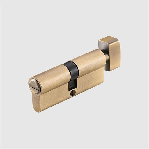 Cylinder Door Lock Barrel 75mm Brass Made 1Pcs(Gold-No Key) in Saudi Arabia