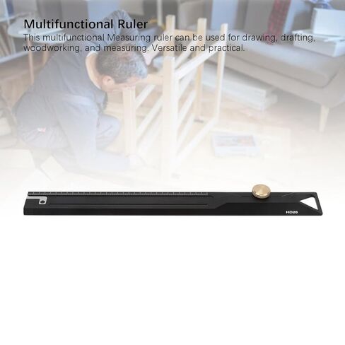 Aluminum Alloy Straight Ruler, 25cm Precision Scale Drafting Tool for Woodworking Drawing Measuring Professional Use in Saudi Arabia
