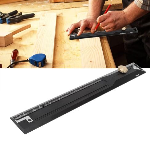 Aluminum Alloy Straight Ruler, 25cm Precision Scale Drafting Tool for Woodworking Drawing Measuring Professional Use in Saudi Arabia