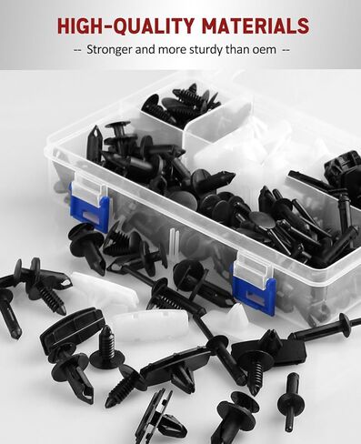 UNIGT 6 in 1 Bumper Retainer Clips with Fastener Remover Compatible with Jeep Wrangler Chrysler Dodge Ram Plastic Rivets Replace# 6506007AA / 6502625/6503598-121Pcs in Kuwait