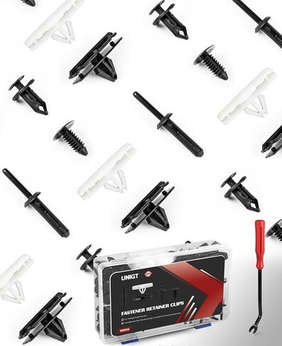 UNIGT 6 in 1 Bumper Retainer Clips with Fastener Remover Compatible with Jeep Wrangler Chrysler Dodge Ram Plastic Rivets Replace# 6506007AA / 6502625/6503598-121Pcs in Kuwait