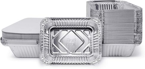 (480 عبوة) مقالي تناول الطعام الفاخرة بوزن 1.5 رطل مع أغطية مقاس متوسط ​​7 بوصة × 5 بوصة × 2 بوصة لتر من رقائق الألومنيوم شديدة التحمل للاستعمال مرة واحدة من أجل تقديم الطعام والحفلات وإعداد الوجبات والفريزر مقالي التنقيط والشواء والعطلات in Kuwait