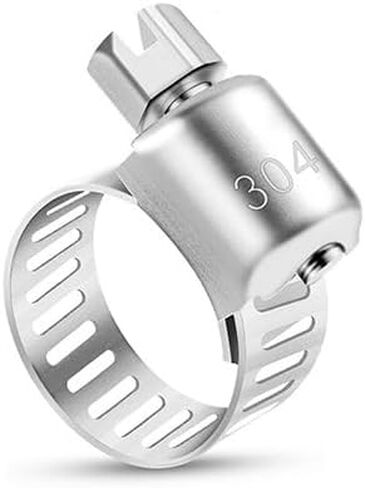 10pcs Stainless Steel Adjustable Hose Clamps 6-12mm - Worm Gear Pipe Clips for Automotive, Industrial, and Home Use in Saudi Arabia