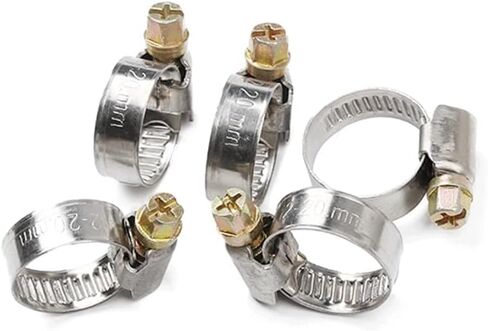 5pcs Adjustable Stainless Steel Hose Clamps - Durable Pipe Clips for Automotive, Home Improvement, and More(40-60mm) in Saudi Arabia