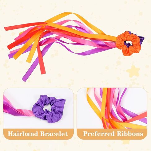 6Pack Rainbow Dance Wrist Ribbons Set, Rhythmic Gymnastics Wrist Ribbons for Dance, Rhythmic Gymnastics, Performance in Saudi Arabia
