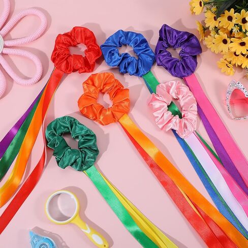 6Pack Rainbow Dance Wrist Ribbons Set, Rhythmic Gymnastics Wrist Ribbons for Dance, Rhythmic Gymnastics, Performance in Saudi Arabia