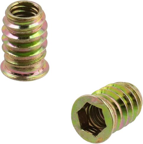 50 Pcs 5/16"-18-20mm Threaded Bolt Fastener Connector Inserts Hex Socket Drive Screw Assortment Nut Inserts Hardware with Hex for Home Wood Furniture in Saudi Arabia