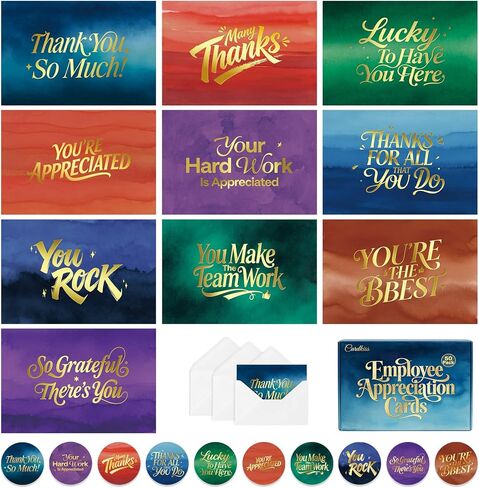 24 Pack Graduation Thank You Cards 2025 with Envelopes and Stickers, 4" x 6" Thick and Blank Grad Thank You Cards Notes for High School College, 6 Elegant Designs in Kuwait