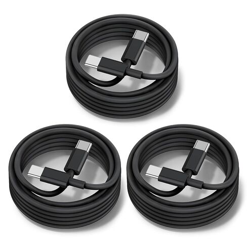 60W USB C to USB C Cable [3Pack] iPhone 17 16 15 Fast Charging Cable,6ft Long USB-C to USBC Power Cord for iPhone 17 Air/16/15 Pro Plus Pro Max,MacBook Pro Air/iPad Pro 12.9/11,AirPods 4(White) in Kuwait