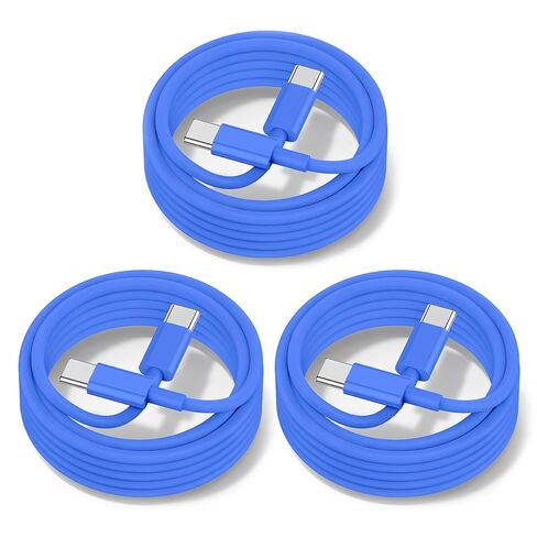 60W USB C to USB C Cable [3Pack] iPhone 17 16 15 Fast Charging Cable,6ft Long USB-C to USBC Power Cord for iPhone 17 Air/16/15 Pro Plus Pro Max,MacBook Pro Air/iPad Pro 12.9/11,AirPods 4(White) in Saudi Arabia