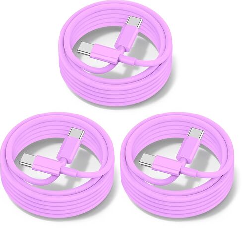 60W USB C to USB C Cable [3Pack] iPhone 17 16 15 Fast Charging Cable,6ft Long USB-C to USBC Power Cord for iPhone 17 Air/16/15 Pro Plus Pro Max,MacBook Pro Air/iPad Pro 12.9/11,AirPods 4(White) in Saudi Arabia