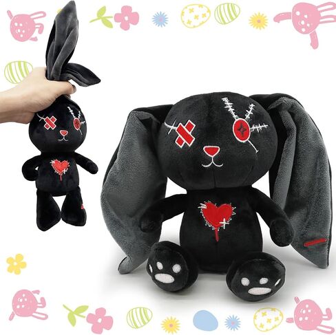 Realistic Bunny Easter Basket Stuffers for Teens, Horror Plush Rabbit Easter Stuffed Animal, Crazy Rabbit Creepy Spooky Bunny, Easter Gifts for Kids, Adults, Teens in Saudi Arabia