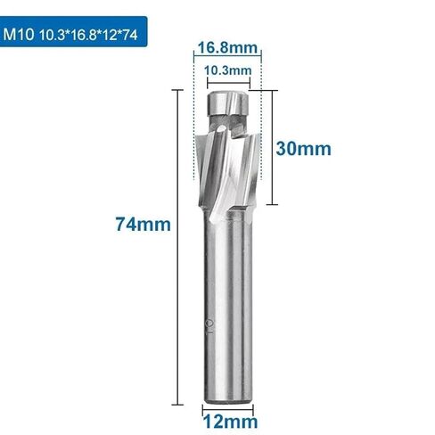 4 الناي كونتربور M3-M16 أداة الشق غاطسة حفرة 1 قطعة (10.3x16.8x12x74) in Kuwait