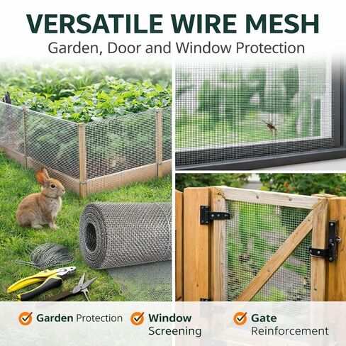 304 Stainless Steel Woven Wire Mesh, 10 Mesh Metal Screen (23.5" × 10 ft) in Kuwait