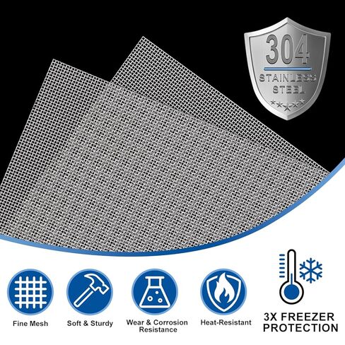 6 Pack Wire Mesh, ARRITZ 20 Mesh 304 Stainless Steel Mesh, 9.6"×11.8" in Kuwait