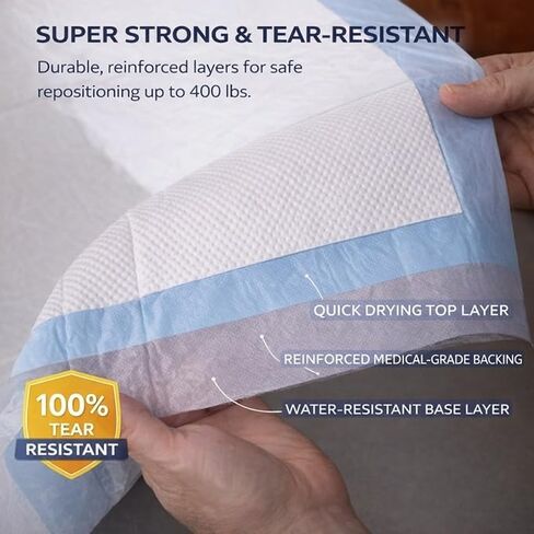 3XL Disposable Underpads 36x36 - Super Absorbent Chux Bed Pads for Adults, Elderly, Pets, Babies - Leakproof Waterproof Incontinence Protection - Patient Repositioning up to 400 lbs - 20 Pack in Saudi Arabia