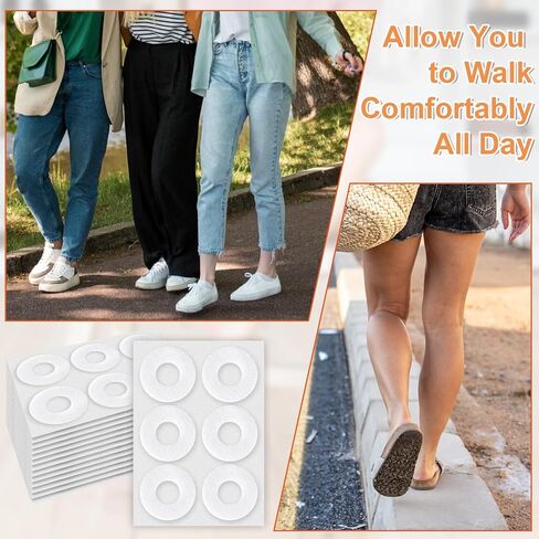 84 Pcs White Callus Cushions for Feet, Self Adhesive Felt Corn Pads, Donut Callus Remover Patches for Foot Toes Blister, Prevent Friction & Pressure in Saudi Arabia