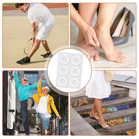 84 Pcs White Callus Cushions for Feet, Self Adhesive Felt Corn Pads, Donut Callus Remover Patches for Foot Toes Blister, Prevent Friction & Pressure in Saudi Arabia