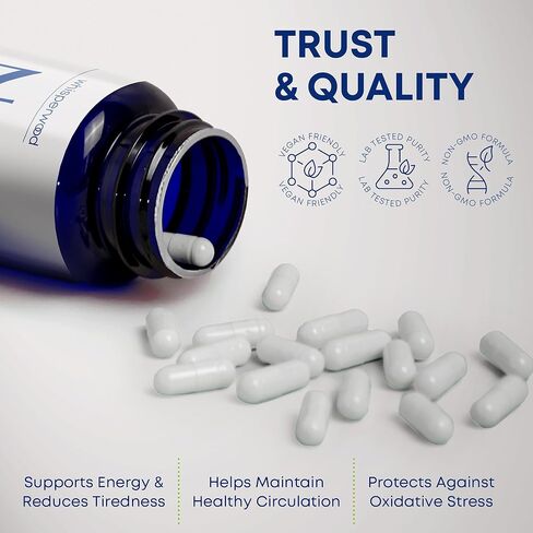 NAD+ Supplement with Nicotinamide Riboside, Trans Resveratrol & Quercetin – NAD Plus Complex for Energy, Brain & Mitochondrial Support – Antioxidant and Longevity Formula for Women & Men – 60 capsules in Saudi Arabia